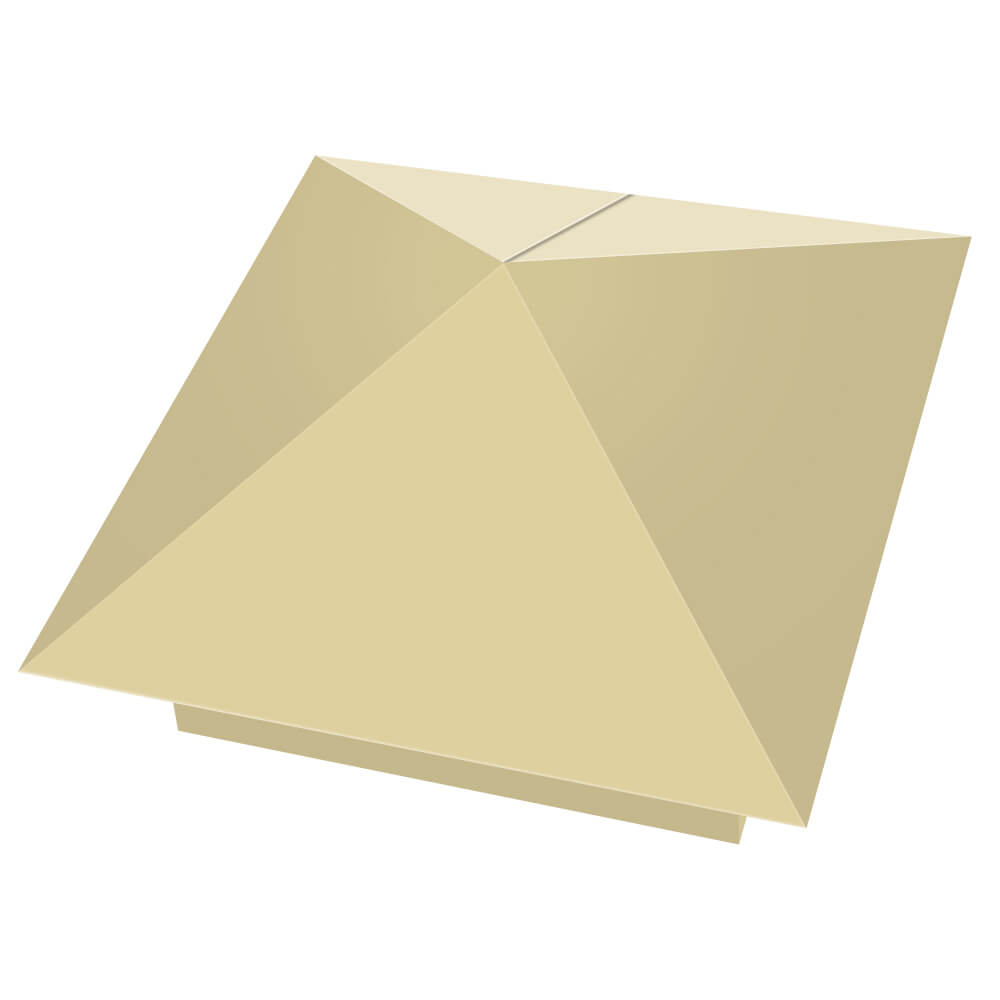 Колпак металлический 400х400мм RAL1014 Бежевый заборный Копейск фото