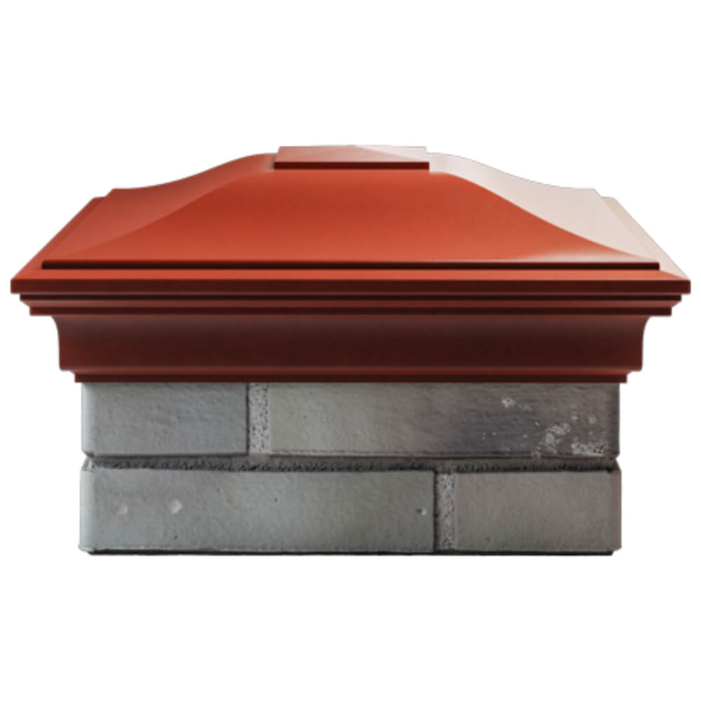 Колпак Zking Монблан Красный на столб 1.5х1.5 кирпича (385х385мм) Копейск фото