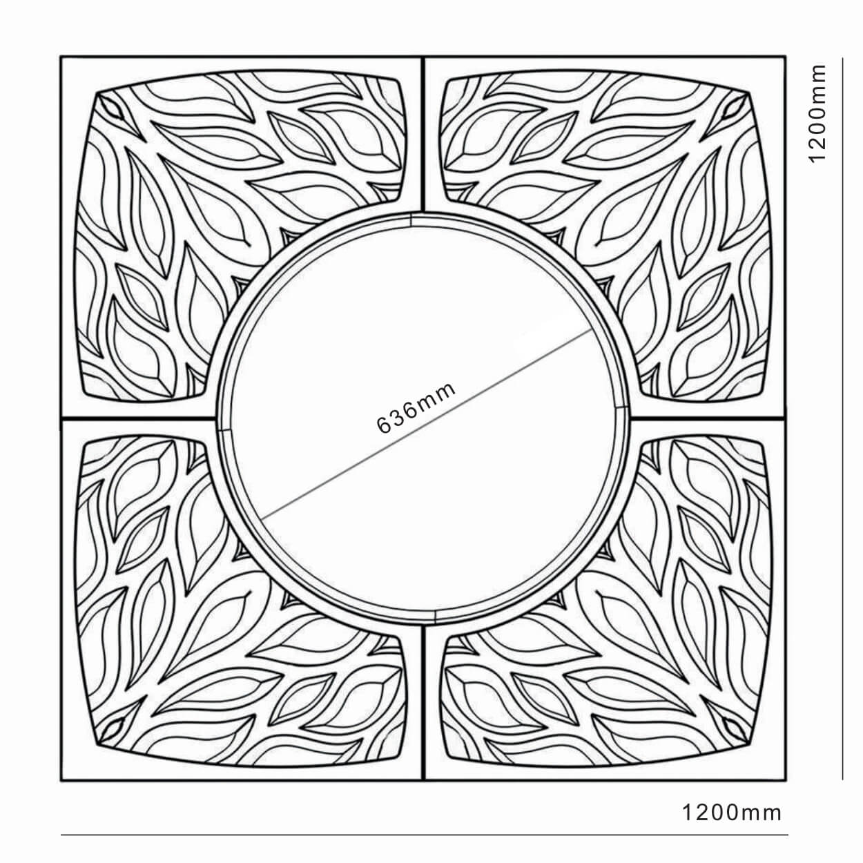 Приствольная решетка для дерева ZKING CRUST 1.2х1.2м Черная в Копейске фото