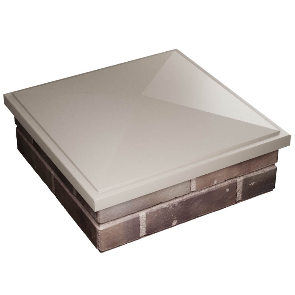 Колпак Zking БонаМоно Бежевый на столб 2х2 кирпича (515х515, 530х530мм) в Копейске фото