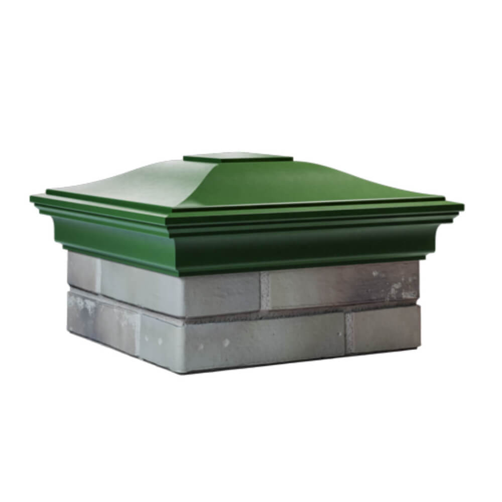 Колпак Zking Монблан Зеленый на столб 1.5х1.5 еврокирпича 0.7НФ (355х355мм) в Копейске фото