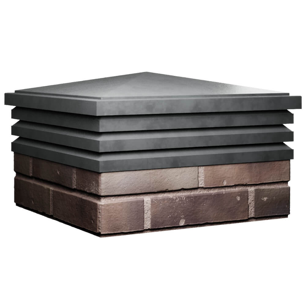 Колпак Zking Бона ХайТек Серый на столб 2х2 кирпича (513х513мм) в Копейске фото