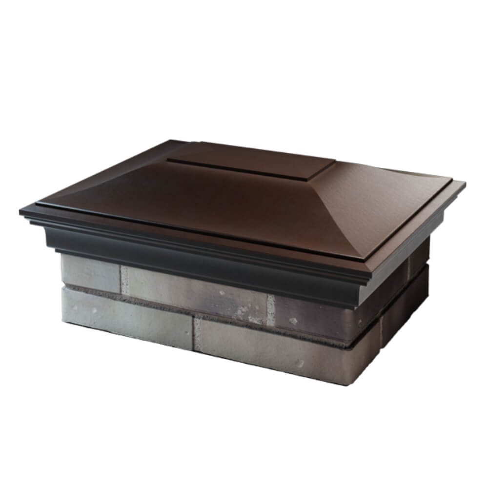 Колпак Zking Монблан Коричневый на столб 2х1.5 кирпича (515х385мм) в Копейске фото