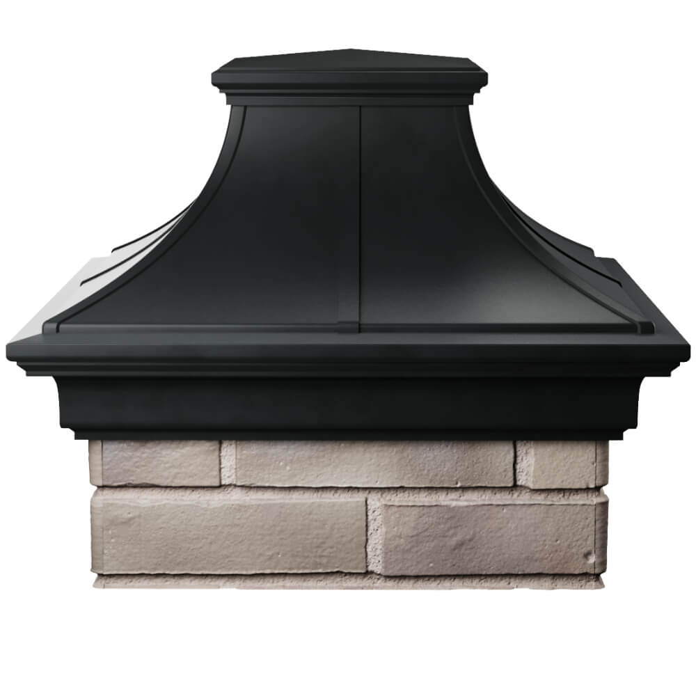 Колпак Zking Монблан Премиум Черный на столб 1.5х1.5 кирпича (385х385мм) Копейск фото