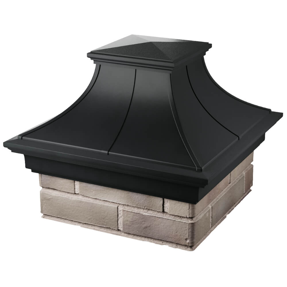 Колпак Zking Монблан Премиум Черный на столб 1.5х1.5 кирпича (385х385мм) в Копейске фото