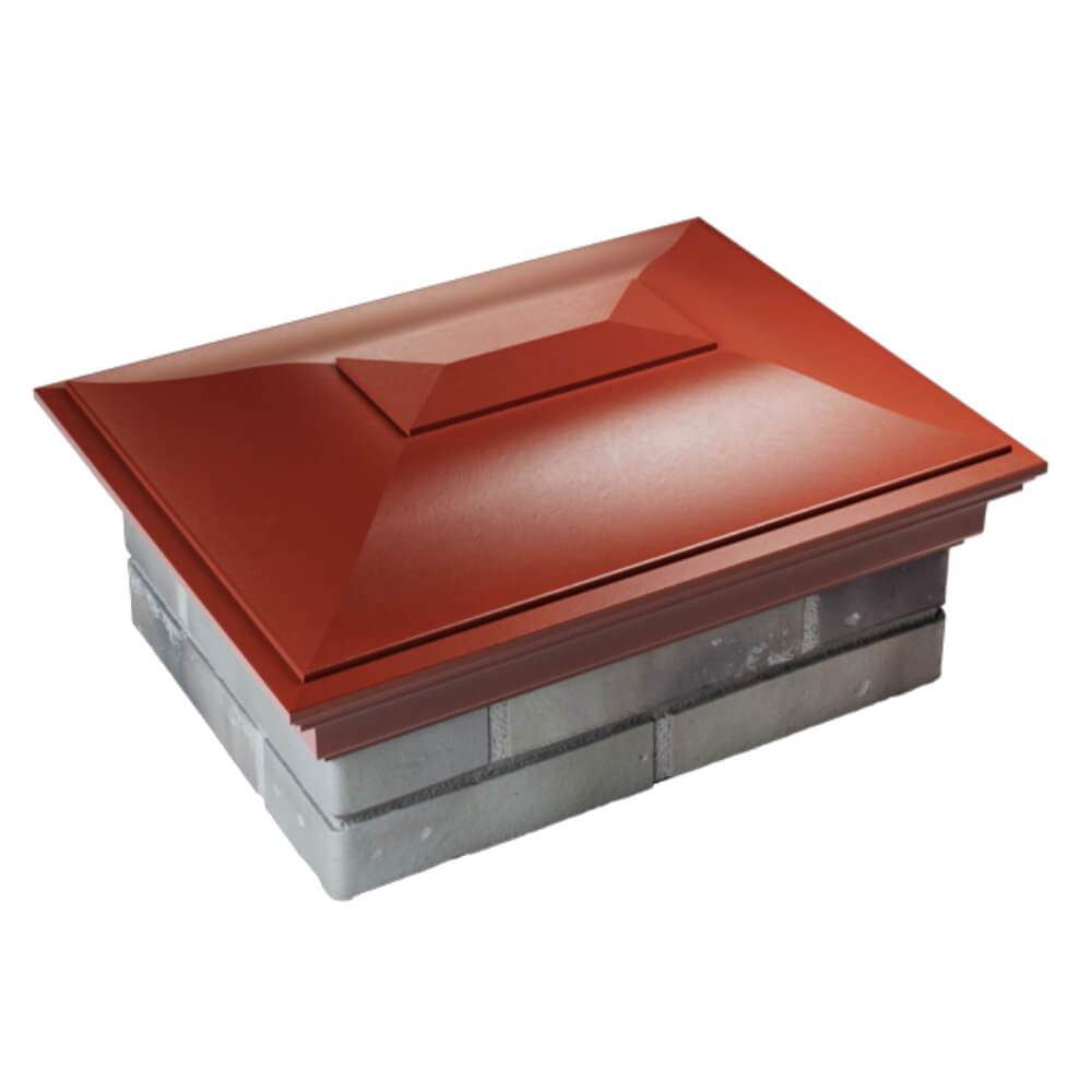 Колпак Zking Монблан Красный на столб 2х1.5 кирпича (515х385мм) Копейск фото