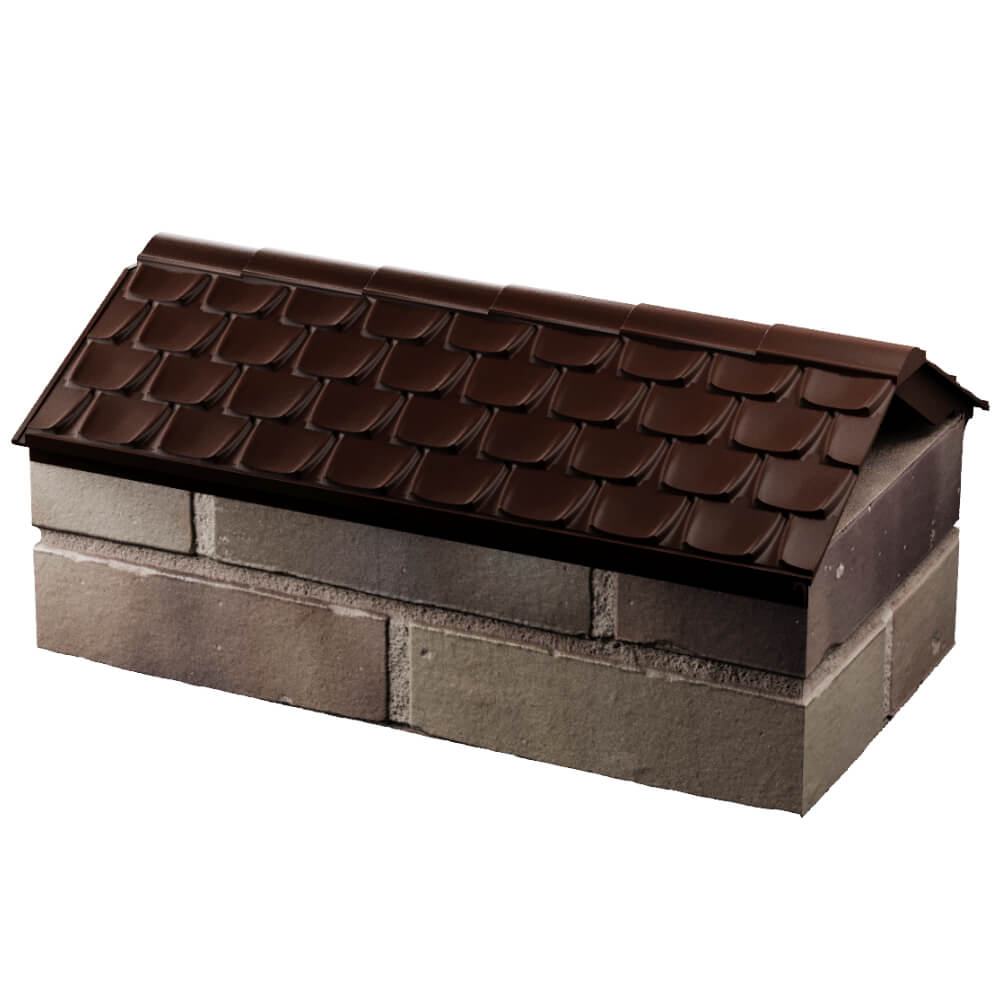 Парапет Zking Эльбрус Коричневый с посадкой на 1 кирпич (255мм) в Копейске фото