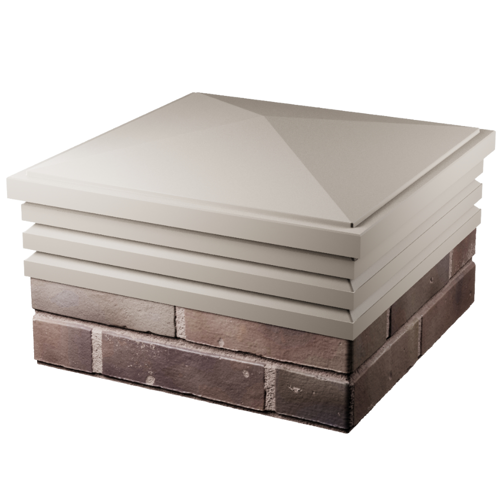 Колпак Zking Бона ХайТек Бежевый на столб 2х2 кирпича (513х513мм) в Копейске фото