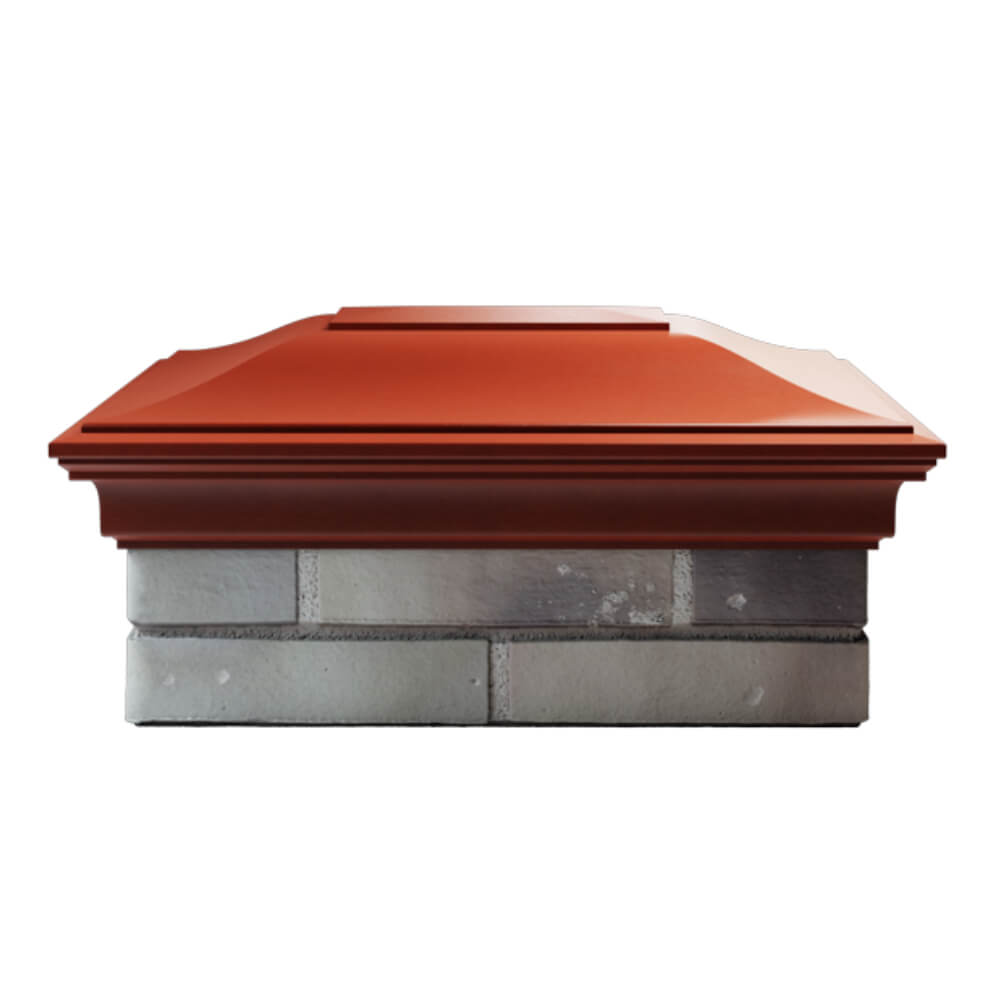 Колпак Zking Монблан Красный на столб 2х1.5 кирпича (515х385мм) в Копейске фото