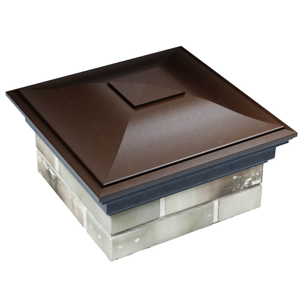 Колпак Zking Монблан Коричневый на столб 1.5х1.5 кирпича (385х385мм) в Копейске фото