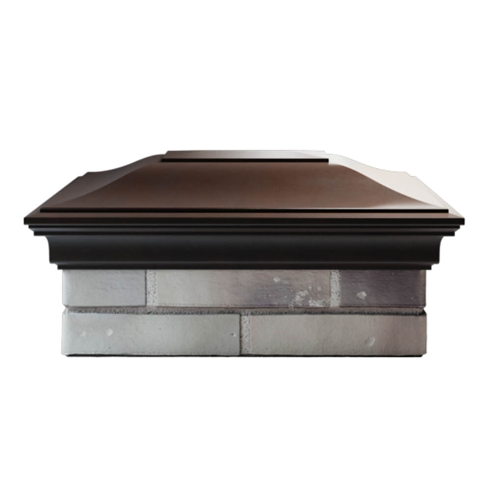 Колпак Zking Монблан Коричневый на столб 2х1.5 кирпича (515х385мм) в Копейске фото