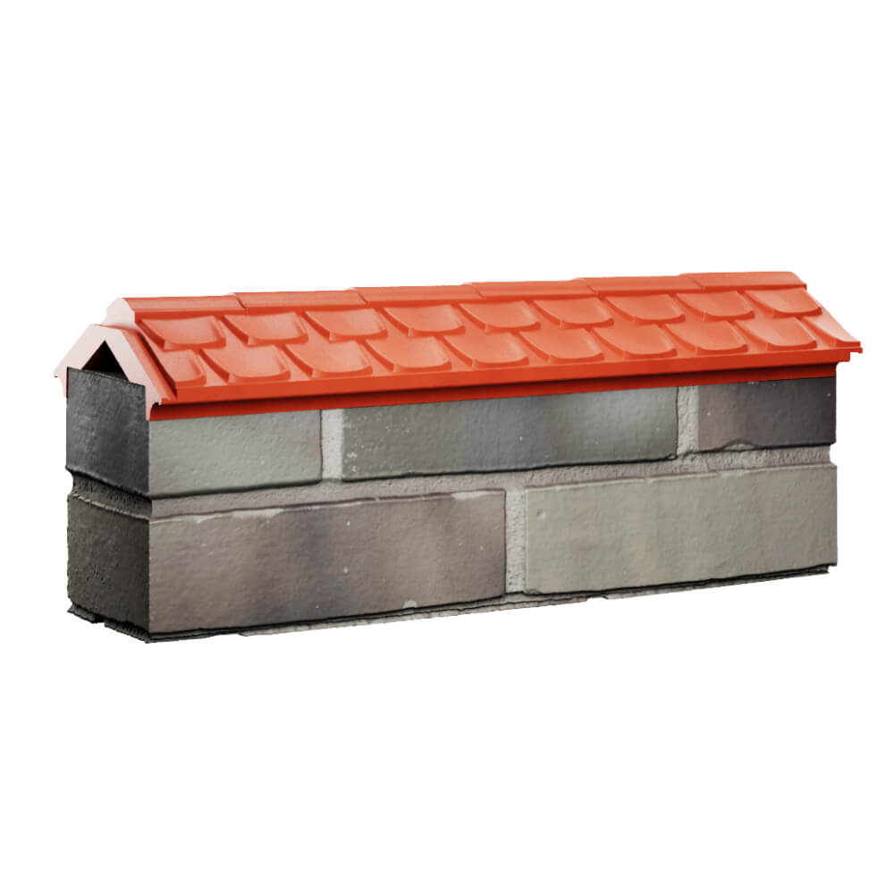 Парапет Zking Эльбрус Красный с посадкой на 0.5 кирпича (130мм) Копейск фото