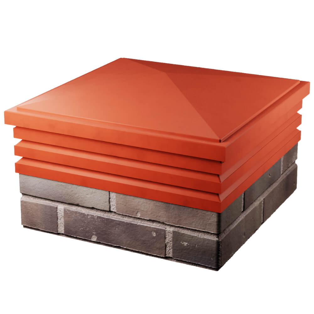 Колпак Zking Бона ХайТек Красный на столб 2х2 кирпича (513х513мм) в Копейске фото