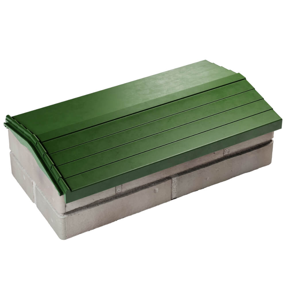 Парапет Zking Бона ХайТек Зеленый с посадкой на 1 кирпич (200/225/255мм) в Копейске фото