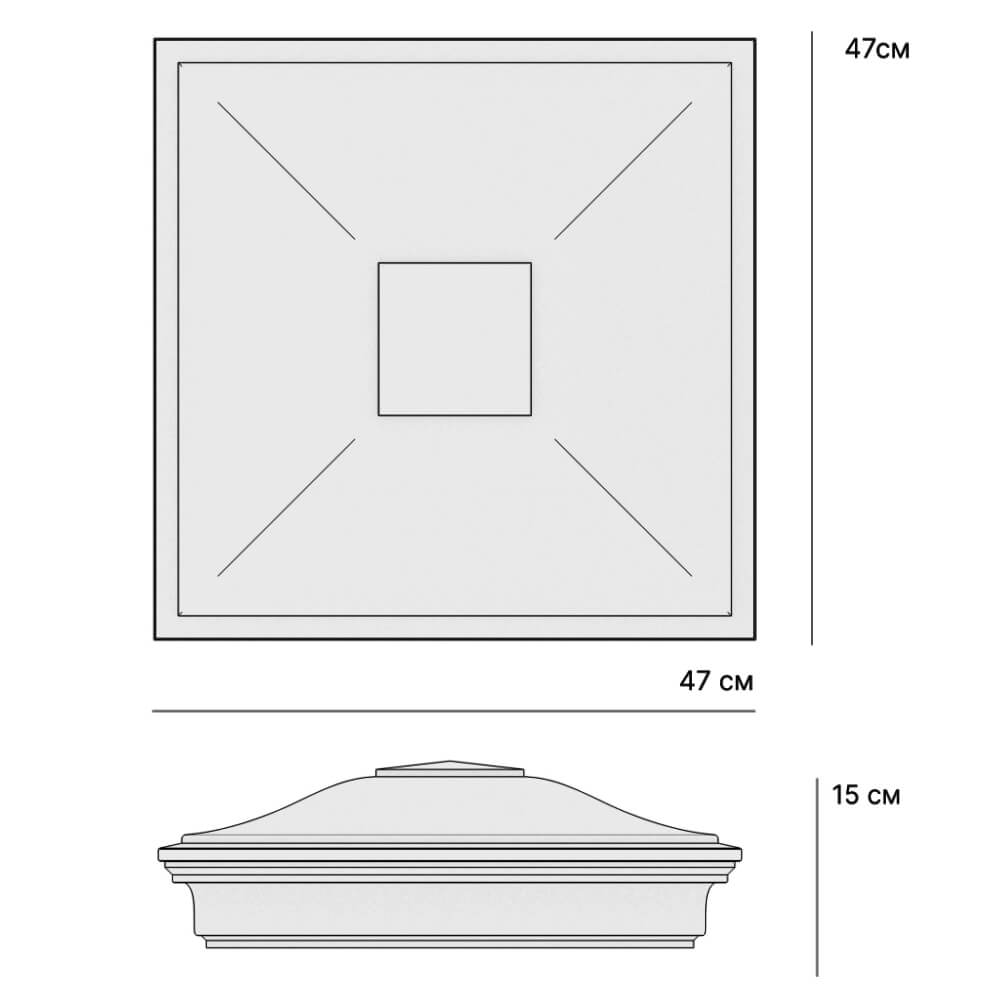 Колпак Zking Монблан Коричневый на столб 1.5х1.5 кирпича (385х385мм) в Копейске фото