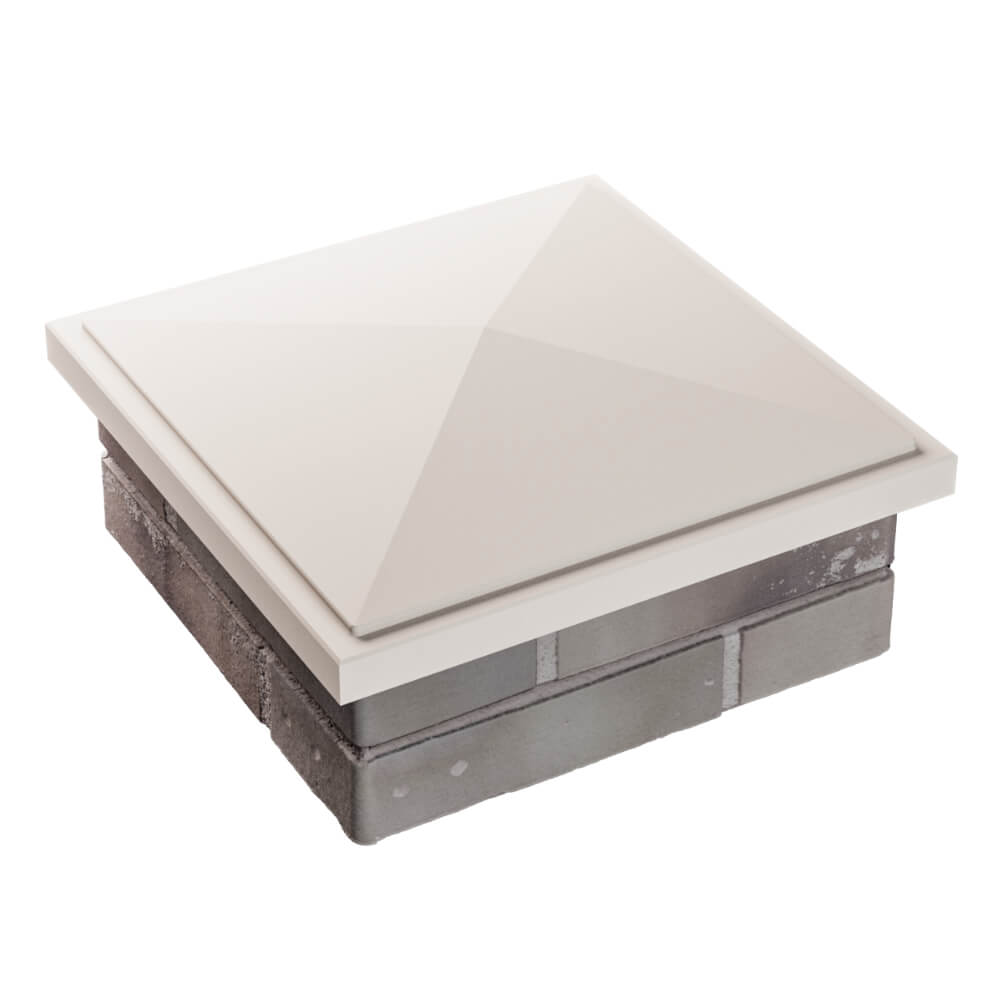 Колпак Zking БонаМоно Бежевый на столб 1.5х1.5 кирпича (385х385, 400х400мм) в Копейске фото