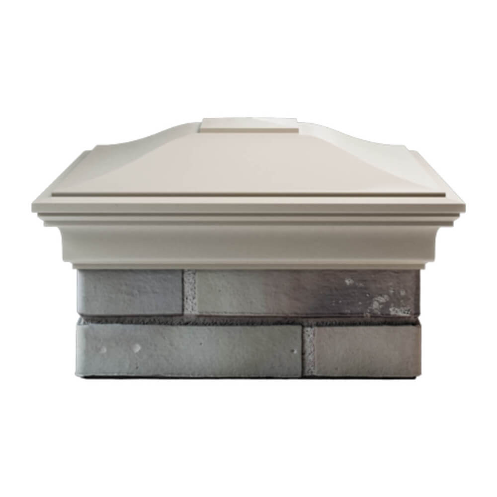 Колпак Zking Монблан Бежевый на столб 1.5х1.5 еврокирпича 0.7НФ (355х355мм) Копейск фото