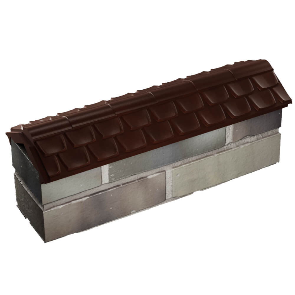 Парапет Zking Эльбрус Коричневый с посадкой на 0.5 кирпича (130мм) в Копейске фото