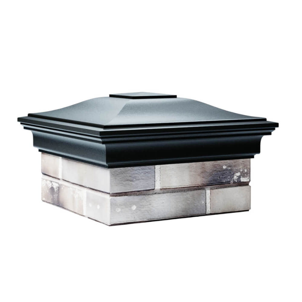 Колпак Zking Монблан Черный на столб 1.5х1.5 еврокирпича 0.7НФ (355х355мм) в Копейске фото