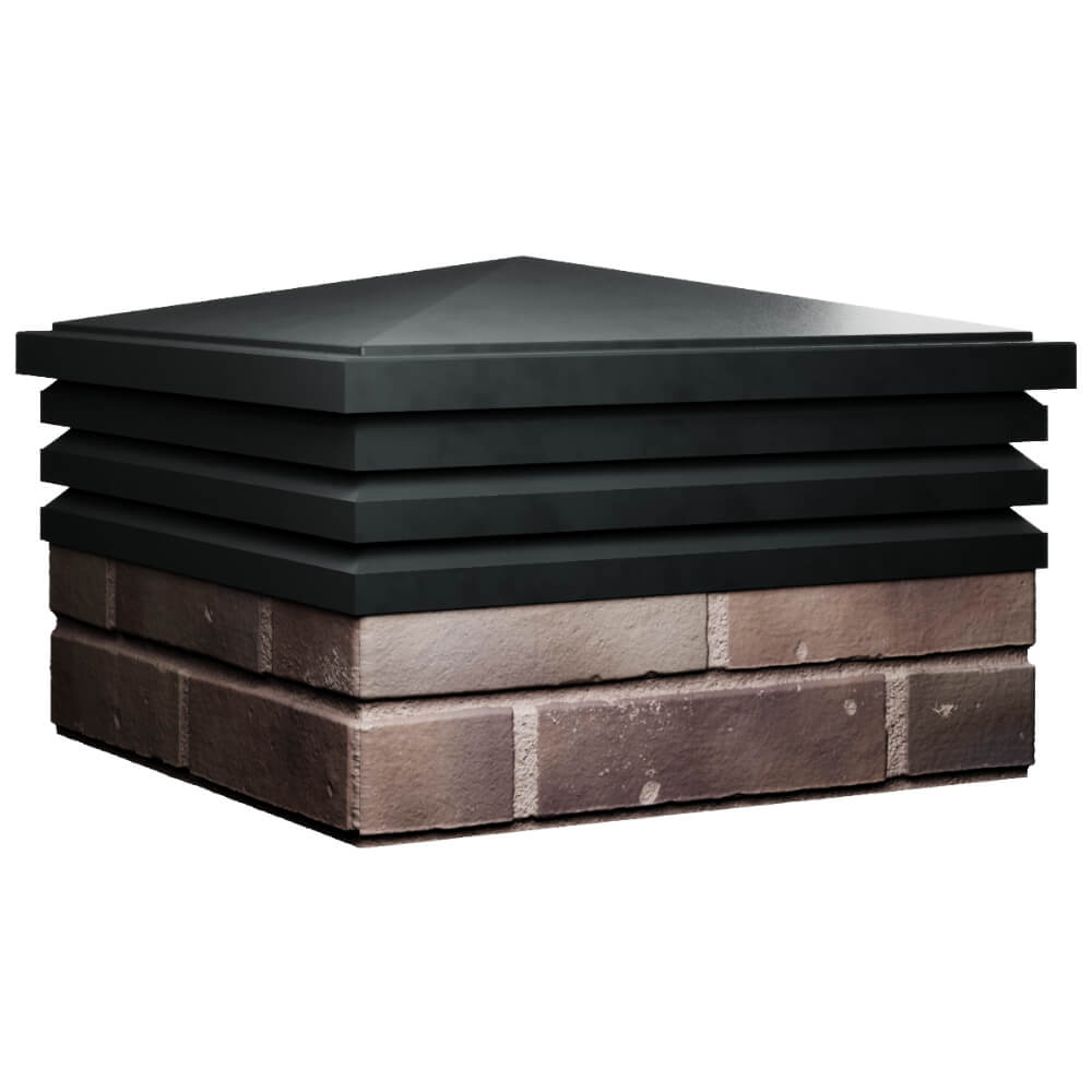 Колпак Zking Бона ХайТек Черный на столб 2х2 кирпича (513х513мм) в Копейске фото