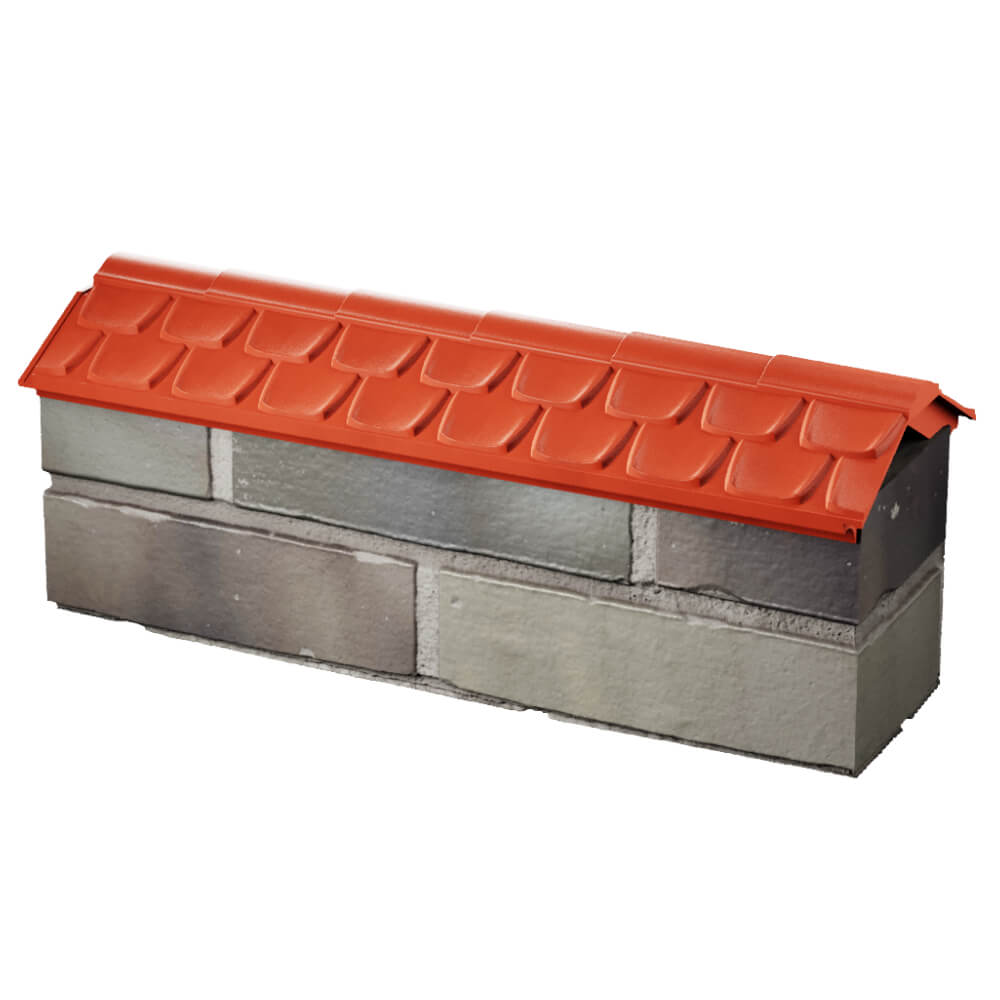 Парапет Zking Эльбрус Красный с посадкой на 0.5 кирпича (130мм) в Копейске фото