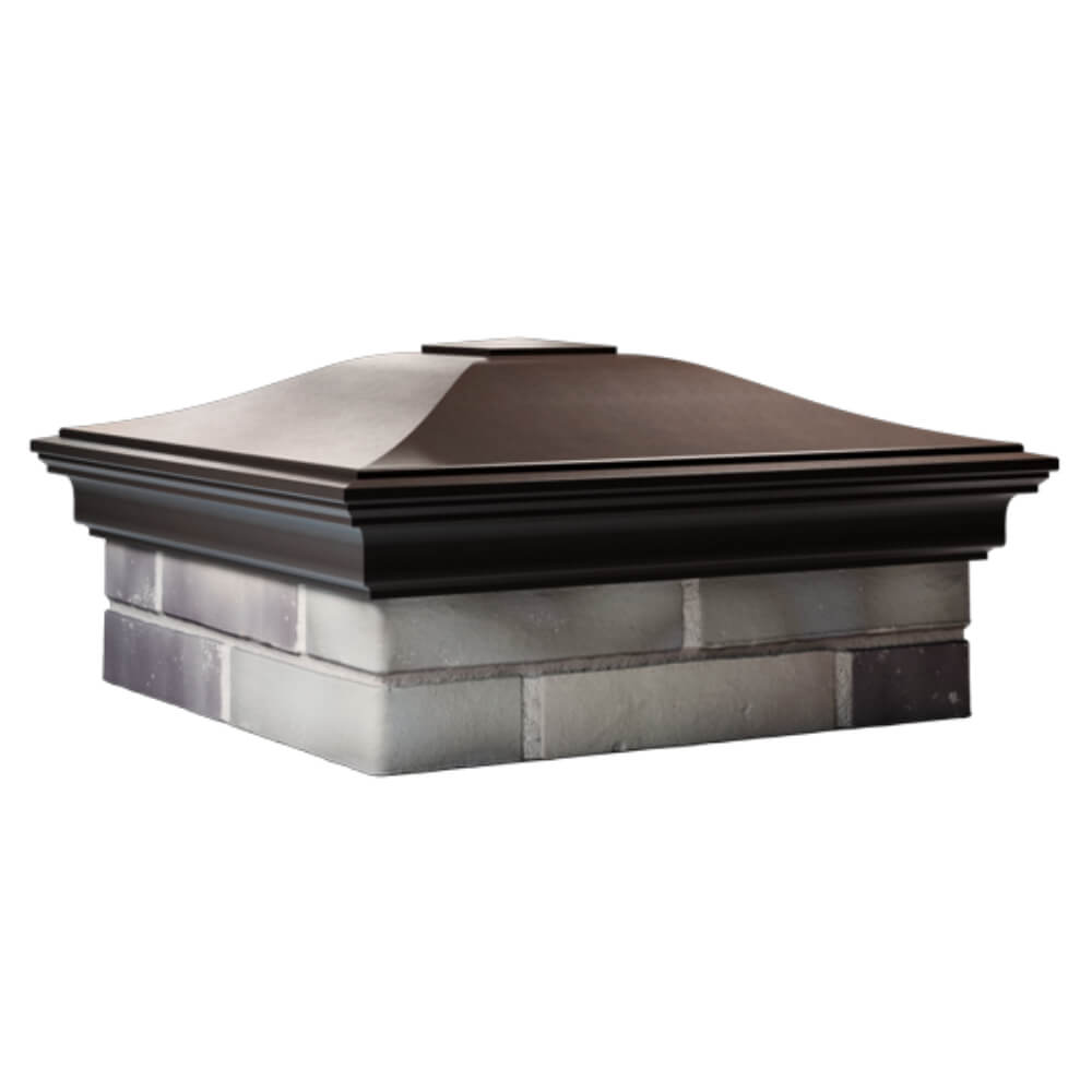 Колпак Zking Монблан Коричневый на столб 2х2 кирпича (515х515мм) в Копейске фото