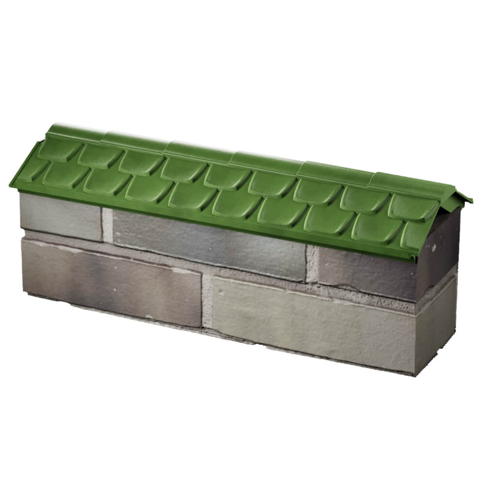 Парапет Zking Эльбрус Зеленый с посадкой на 0.5 кирпича (130мм) в Копейске фото