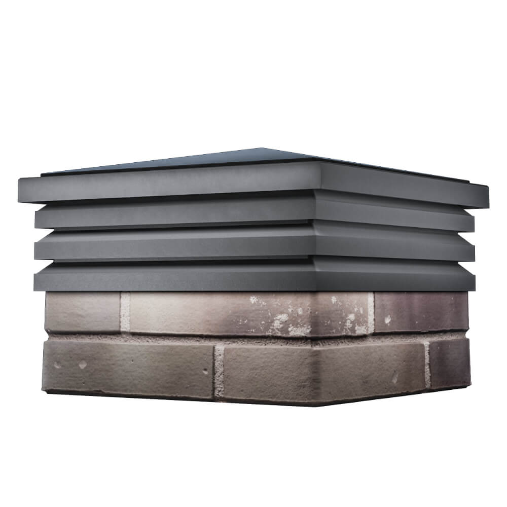 Колпак Zking Бона ХайТек Серый на столб 1.5х1.5 кирпича (385х385мм) в Копейске фото