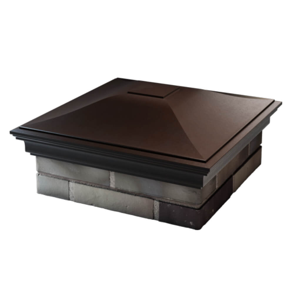 Колпак Zking Монблан Коричневый на столб 2х2 кирпича (515х515мм) в Копейске фото