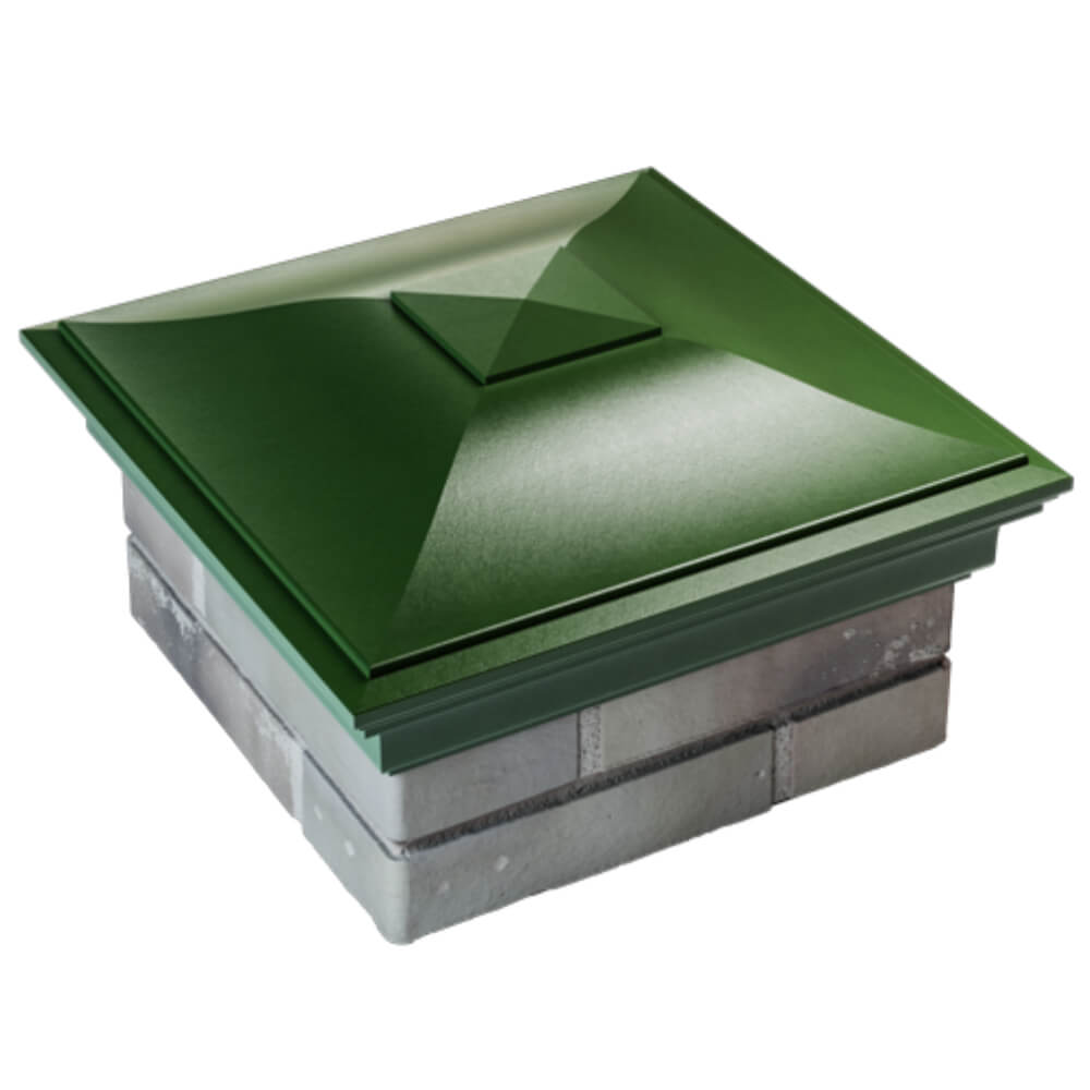 Колпак Zking Монблан Зеленый на столб 1.5х1.5 кирпича (385х385мм) в Копейске фото