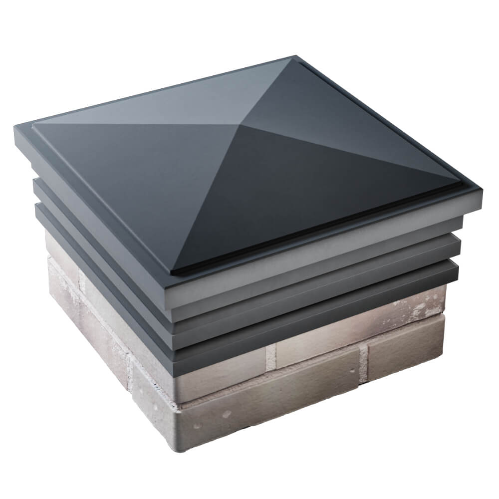 Колпак Zking Бона ХайТек Серый на столб 1.5х1.5 кирпича (385х385мм) в Копейске фото