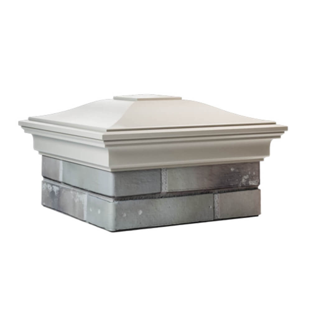 Колпак Zking Монблан Бежевый на столб 1.5х1.5 еврокирпича 0.7НФ (355х355мм) в Копейске фото