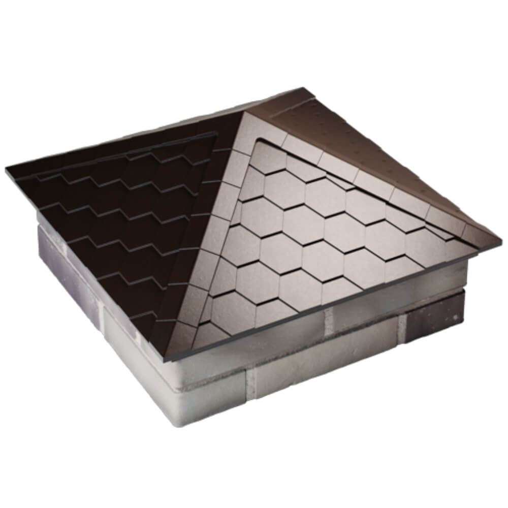 Колпак Zking Эверест Коричневый на столб 2х2 кирпича (535х535мм) Копейск фото