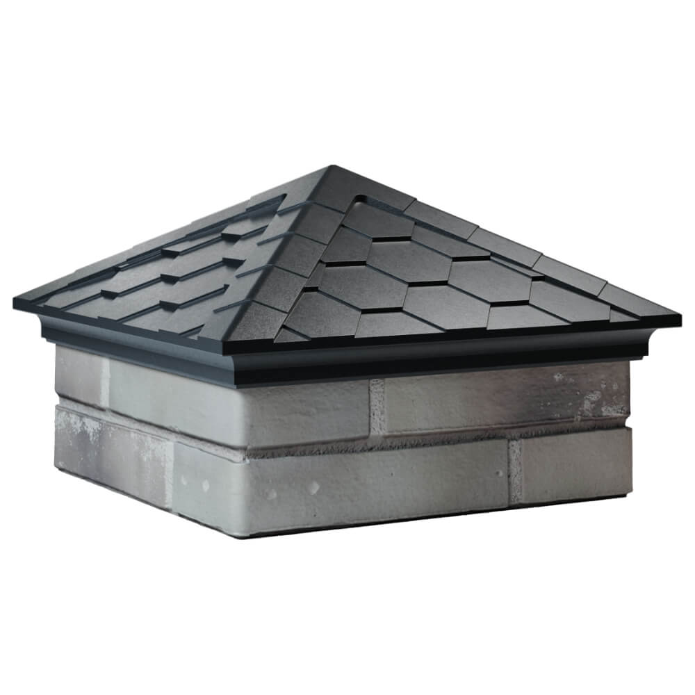 Колпак Zking Эверест Черный на столб 1.5х1.5 кирпича (390х390мм) в Копейске фото