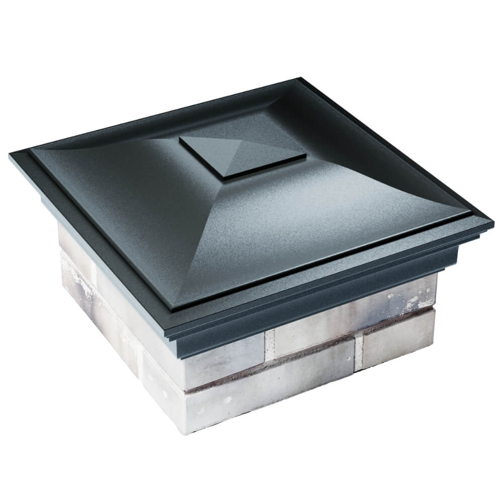 Колпак Zking Монблан Черный на столб 1.5х1.5 кирпича (385х385мм) в Копейске фото