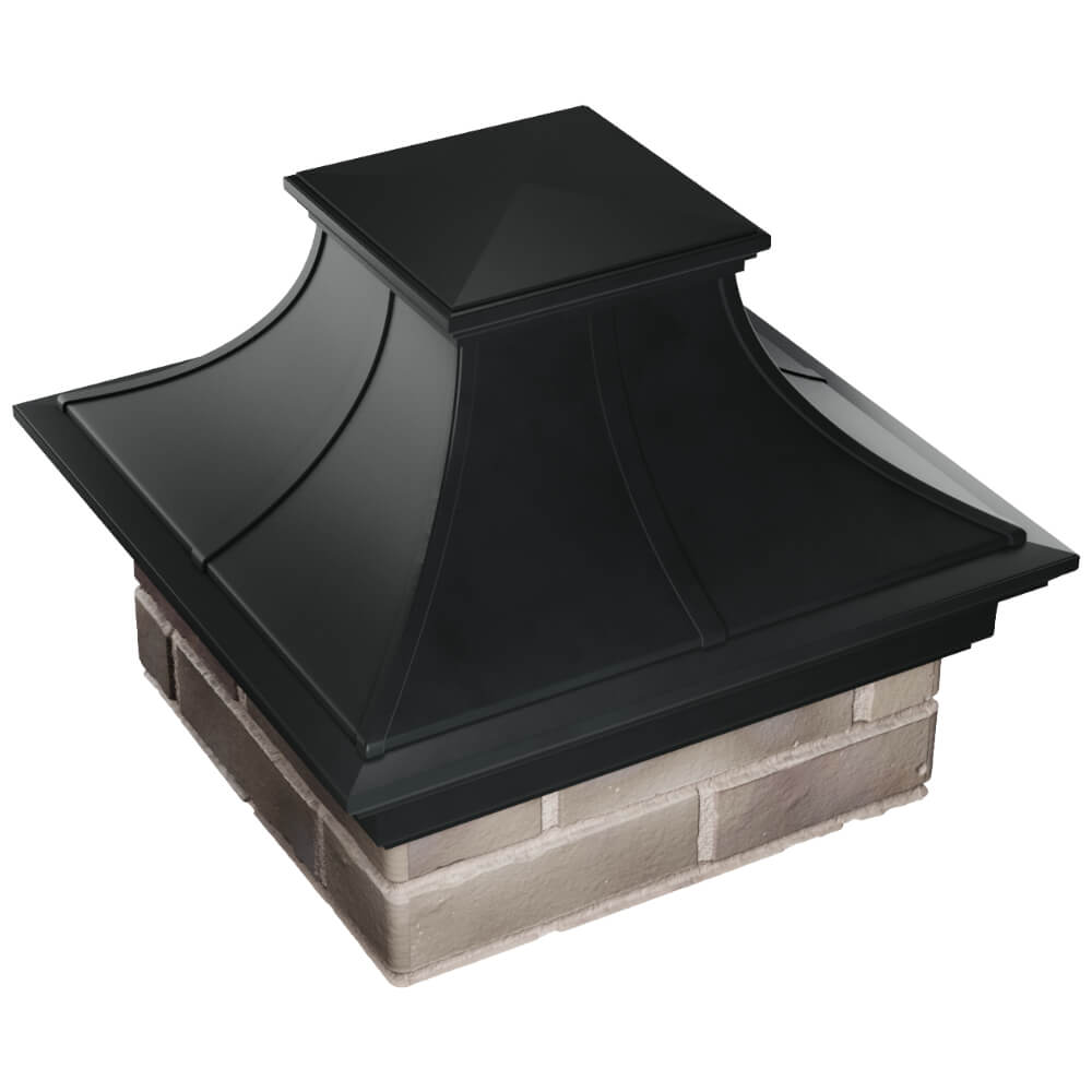 Колпак Zking Монблан Премиум Черный на столб 1.5х1.5 кирпича (385х385мм) в Копейске фото