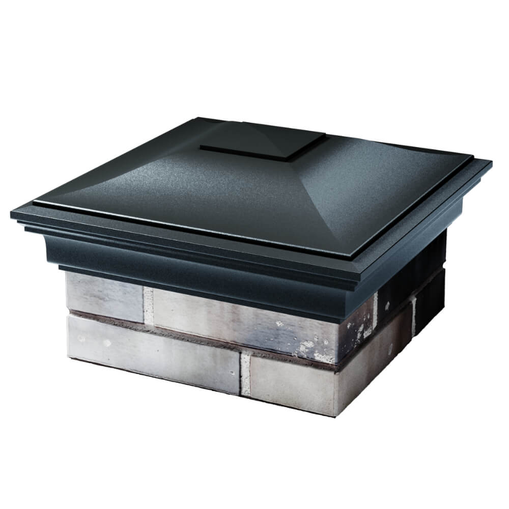 Колпак Zking Монблан Черный на столб 1.5х1.5 кирпича (385х385мм) в Копейске фото