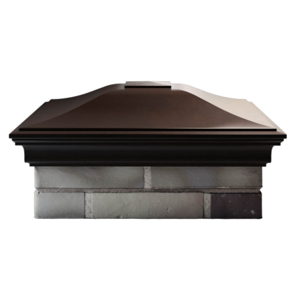 Колпак Zking Монблан Коричневый на столб 2х2 кирпича (515х515мм) в Копейске фото