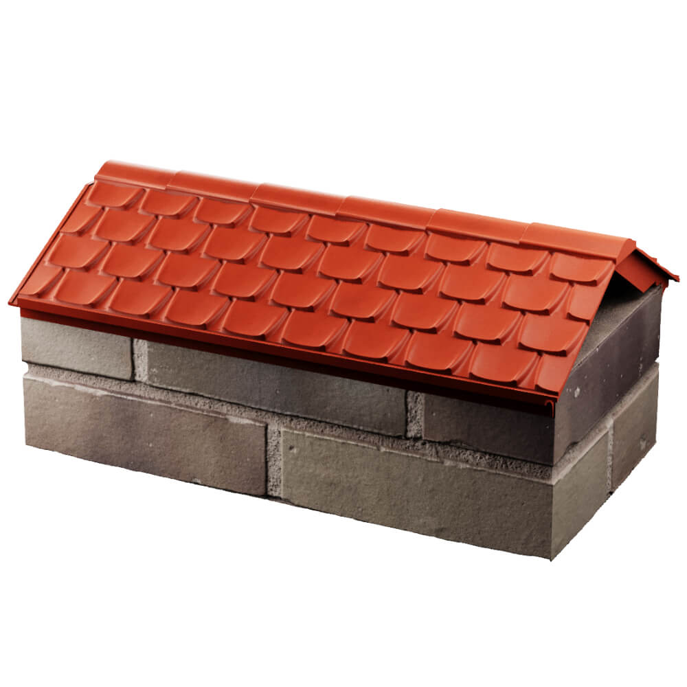 Парапет Zking Эльбрус Красный с посадкой на 1 кирпич (255мм) в Копейске фото