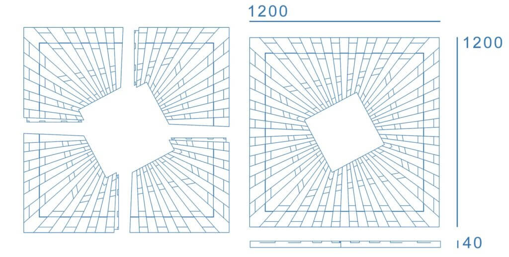 Приствольная решетка для дерева ZKING ATMOSPHERE 1.2х1.2м Черная в Копейске фото