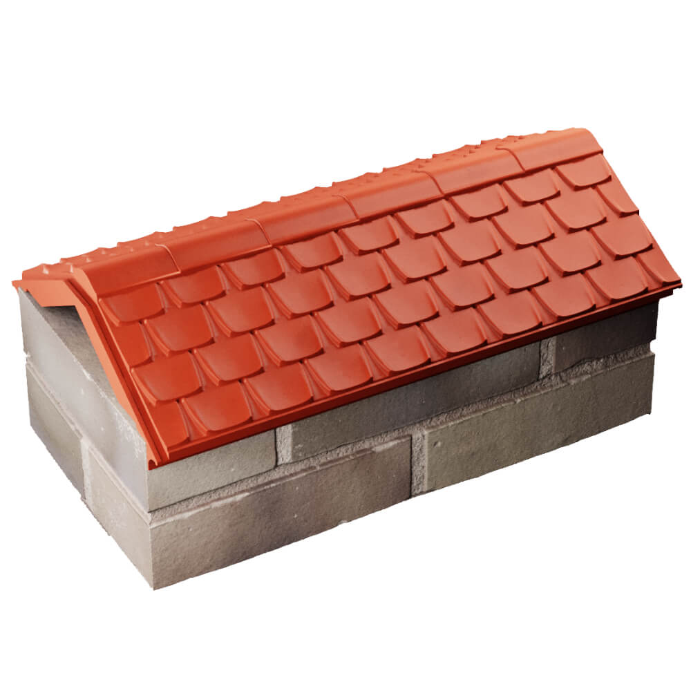Парапет Zking Эльбрус Красный с посадкой на 1 кирпич (255мм) в Копейске фото