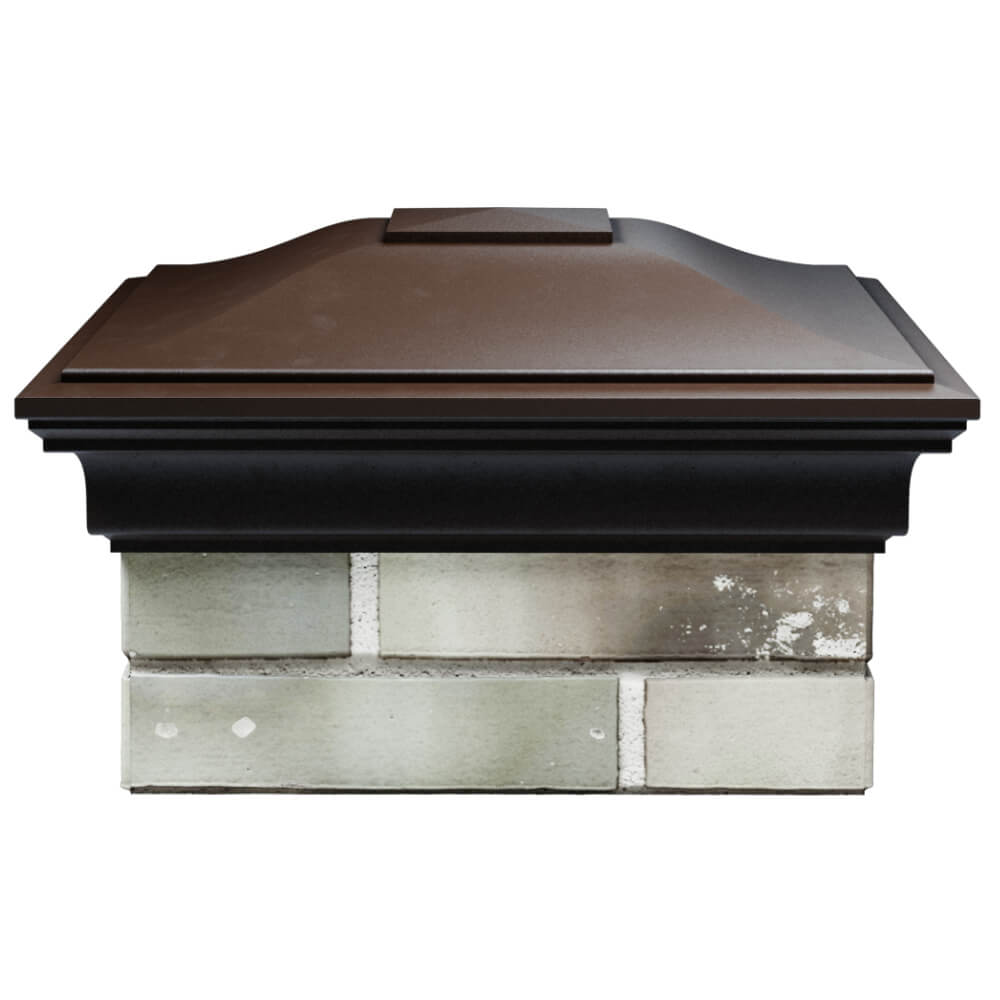 Колпак Zking Монблан Коричневый на столб 1.5х1.5 кирпича (385х385мм) Копейск фото