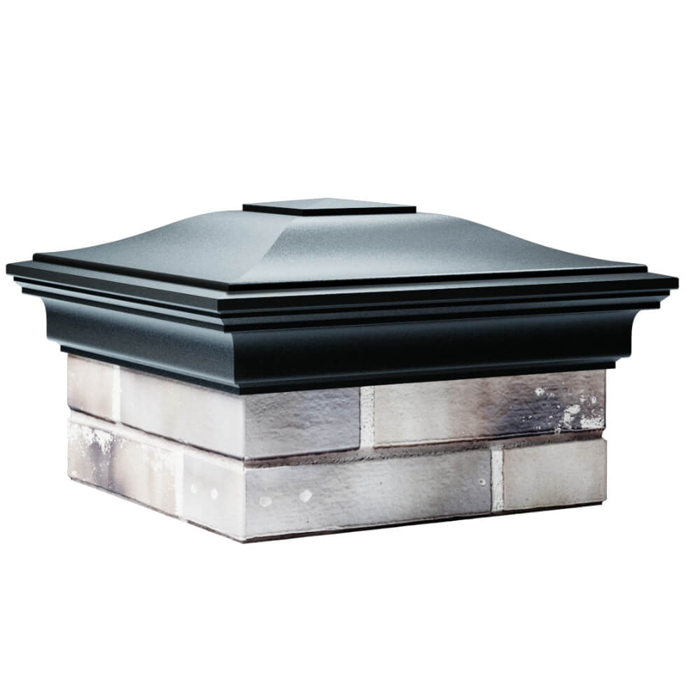 Колпак Zking Монблан Черный на столб 1.5х1.5 кирпича (385х385мм) в Копейске фото