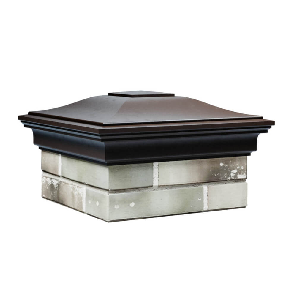 Колпак Zking Монблан Коричневый на столб 1.5х1.5 еврокирпича 0.7НФ (355х355мм) в Копейске фото