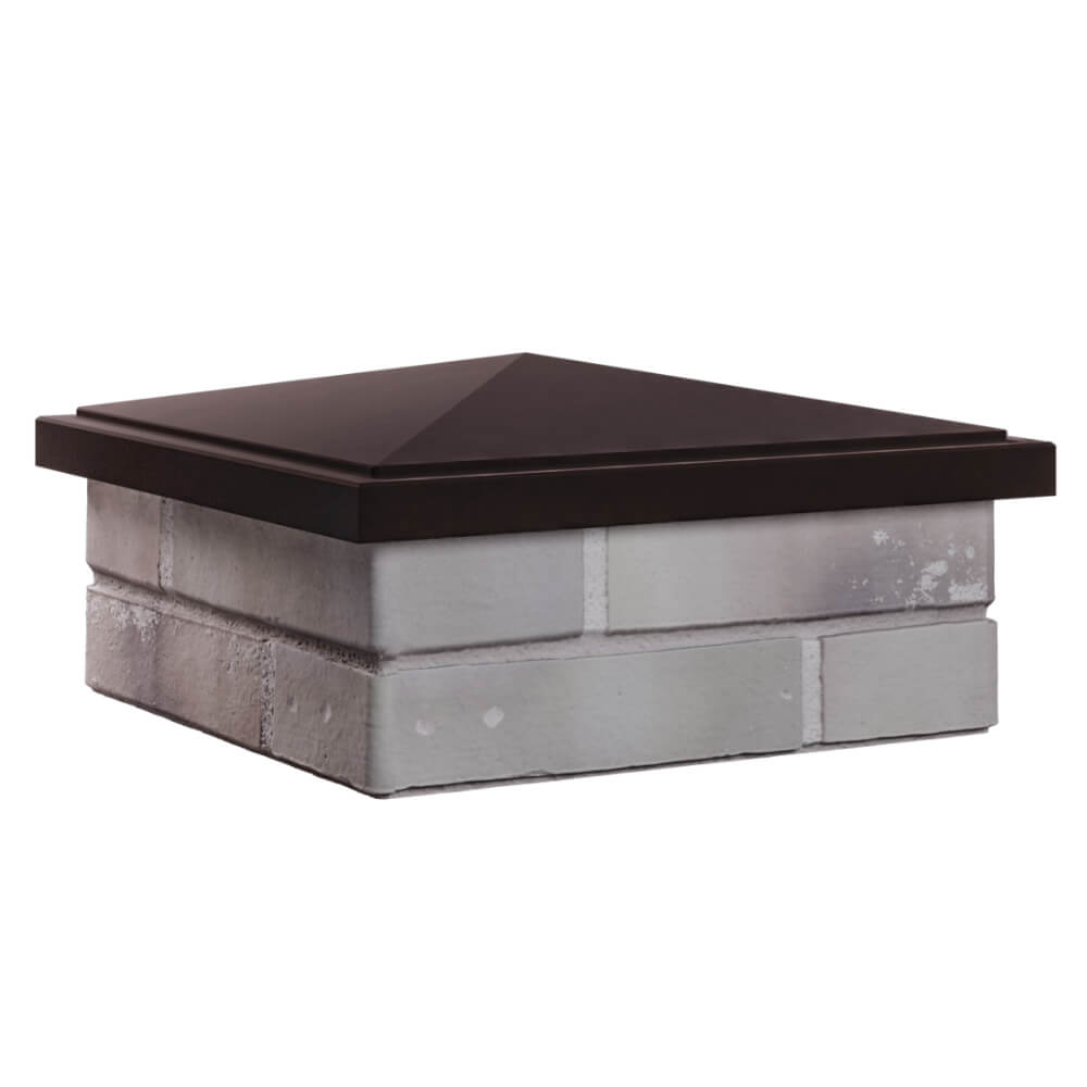 Колпак Zking БонаМоно Коричневый на столб 1.5х1.5 кирпича (385х385, 400х400мм) в Копейске фото