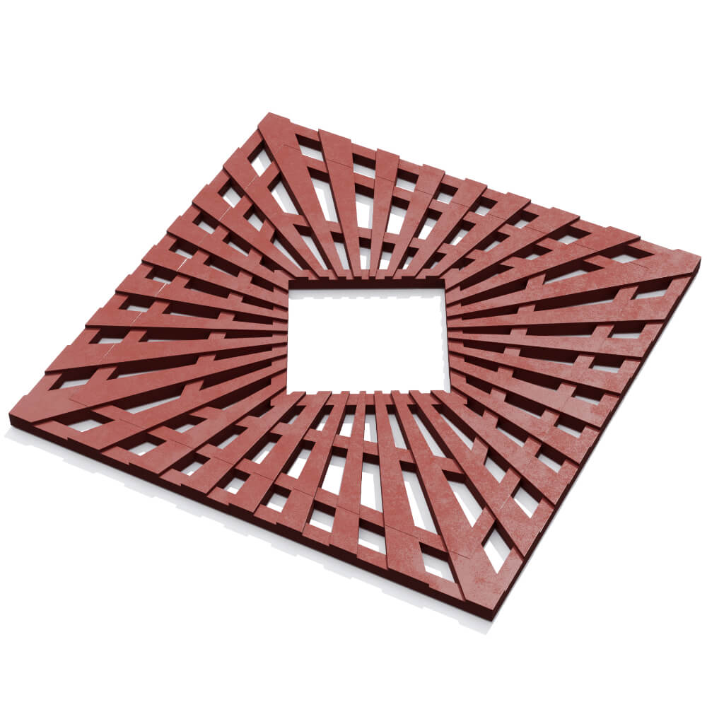 Приствольная решетка для дерева ZKING ATMOSPHERE 1.2х1.2м Красная в Копейске фото