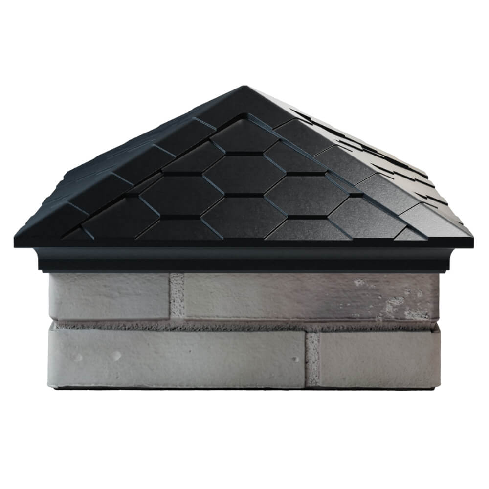 Колпак Zking Эверест Черный на столб 1.5х1.5 кирпича (390х390мм) Копейск фото