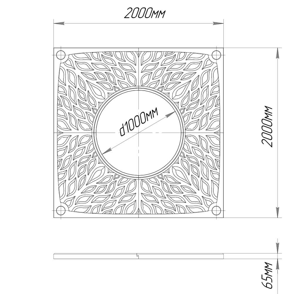 Приствольная решетка для дерева ZKING CRUST 2х2м Черная в Копейске фото
