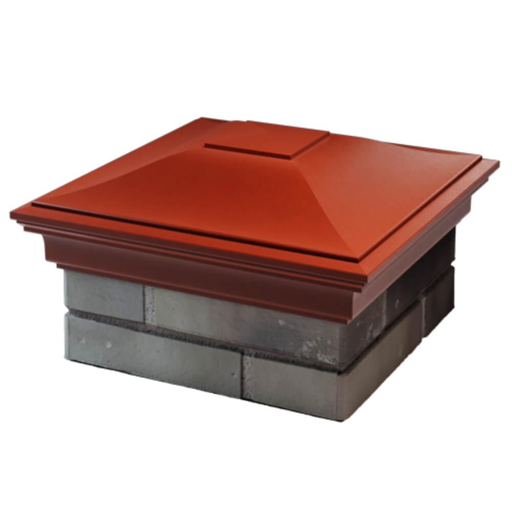 Колпак Zking Монблан Красный на столб 1.5х1.5 кирпича (385х385мм) в Копейске фото