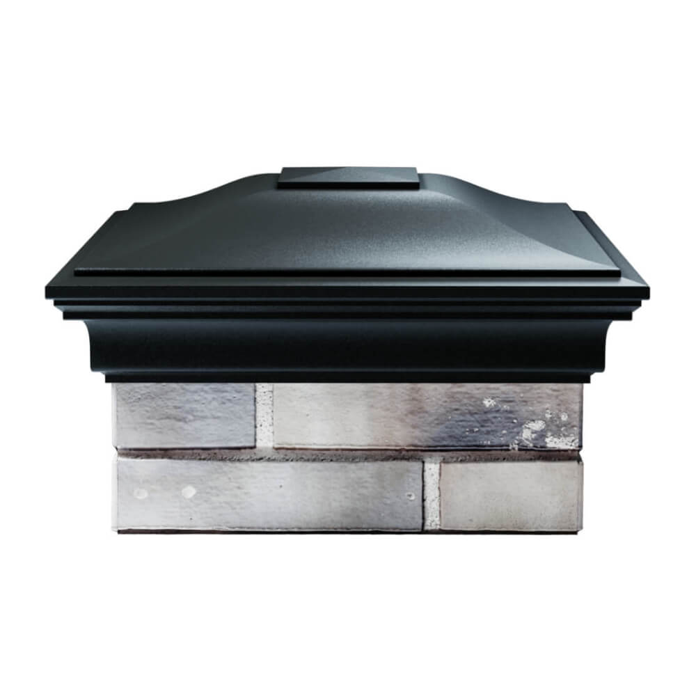 Колпак Zking Монблан Черный на столб 1.5х1.5 еврокирпича 0.7НФ (355х355мм) Копейск фото